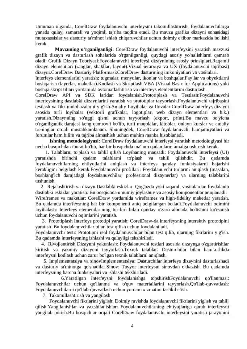 CORELDRAW FOYDALANUVCH3000I INTERFEYSI YARATISH 4