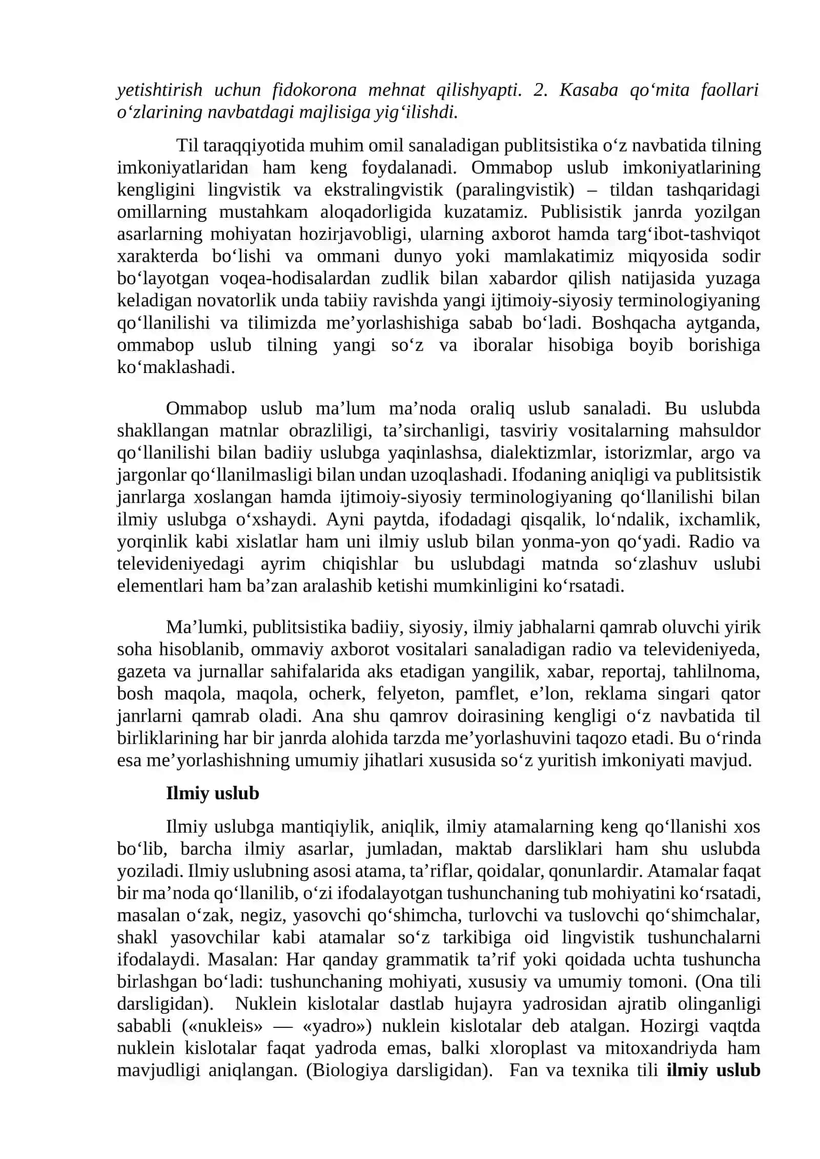 AMALIY MASHG‘ULOT: ADABIY NUTQ VA UNING USLUBLARI 4