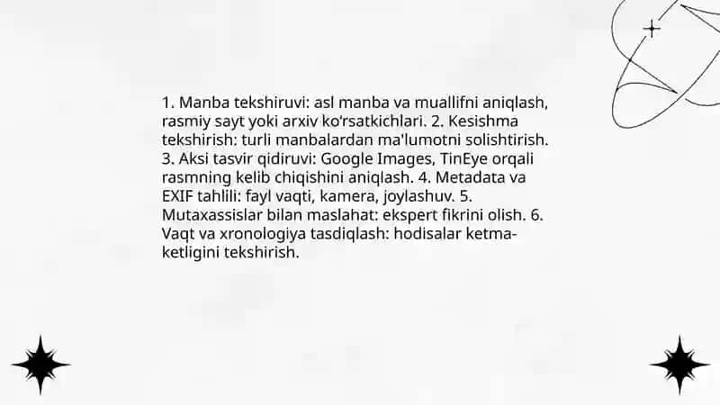 Axborotning ishonchliligi va tekshirish usullari 4