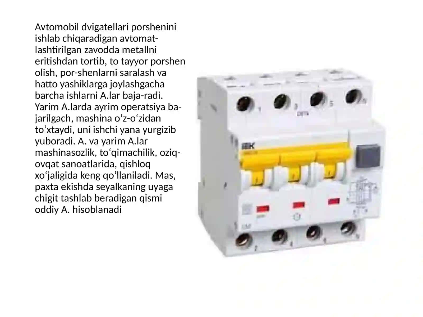 Avtomatik oʻchirgich 4