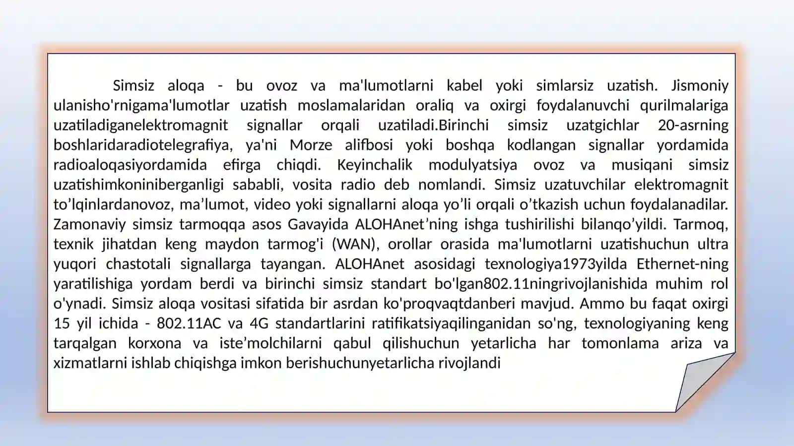 Simli va Simsiz Aloqa Vositalari 4