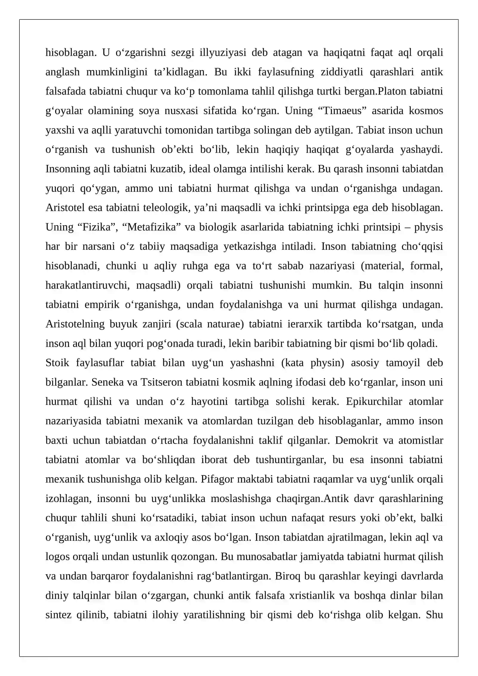 Ekologik inqirozning falsafiy ildizlari 4