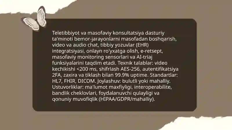 Tibbiyot masalalarini yechishda axborot tehnalogiyalar dasturiy ta'minoti 4