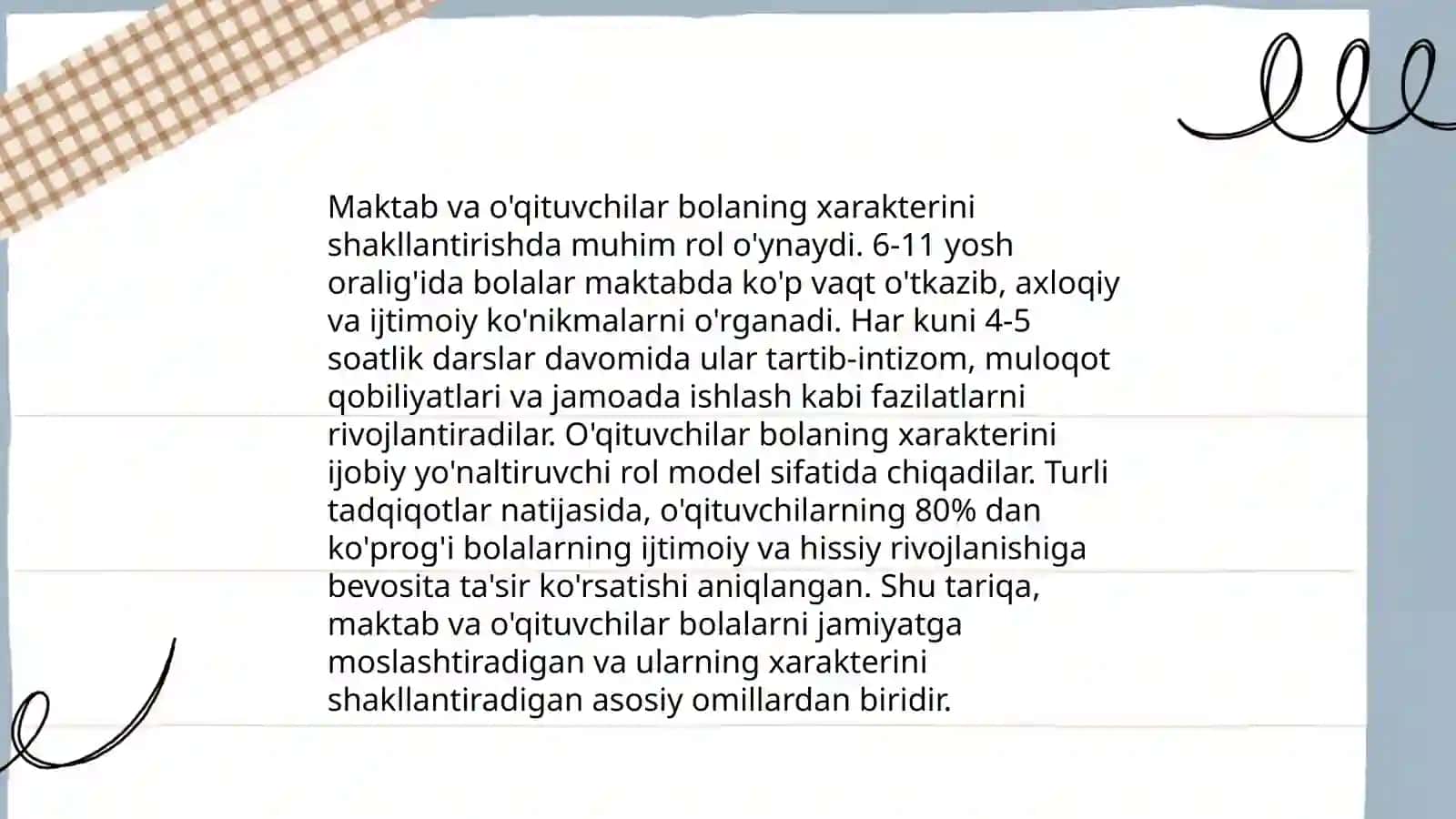 Bola xarakteri xususiyatining shakllanishi 4