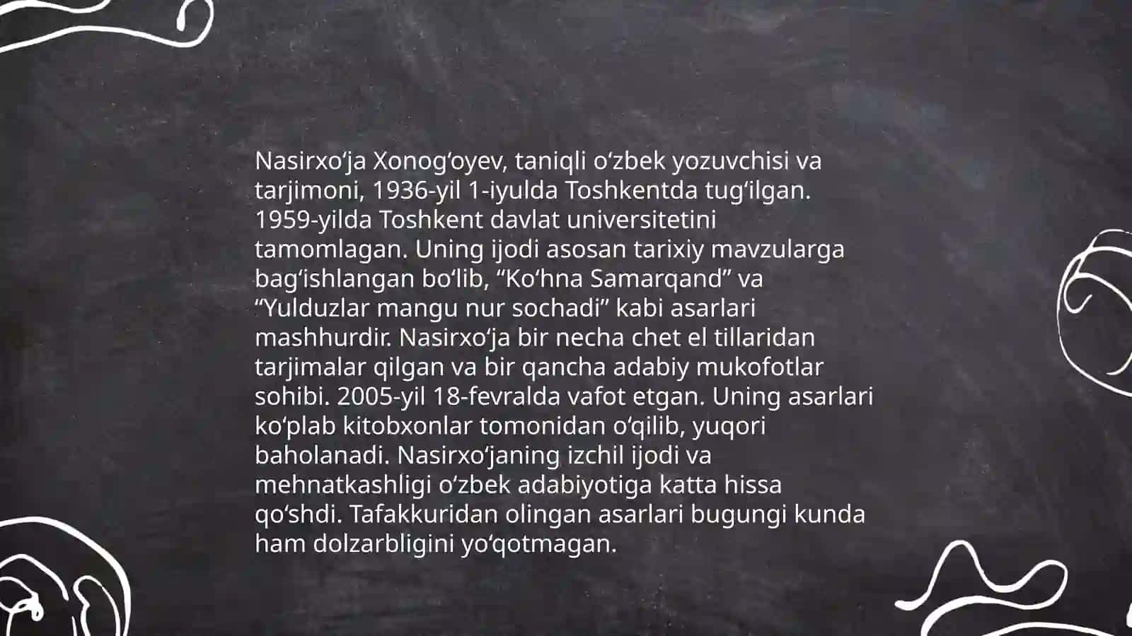 Nasirxoja haqida umumiy maʼlumot 4