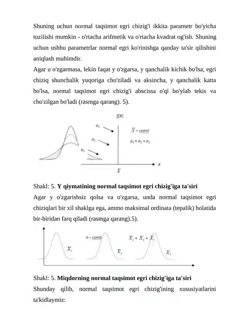Bosh toʻplamning normal taqsimlanganligi haqidagi gipotezani tekshirish 4
