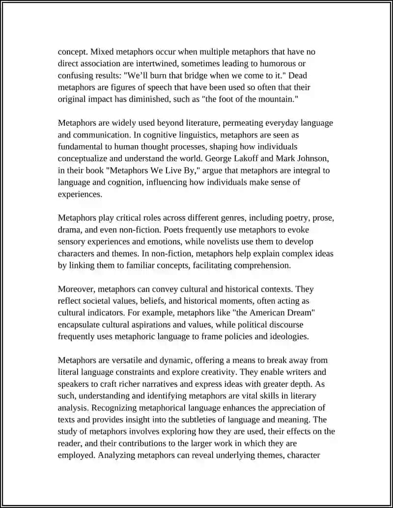 Metaphor in Literature 4