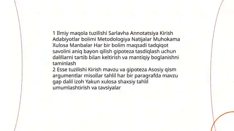 Akademik yozish koʻnikmasi 4