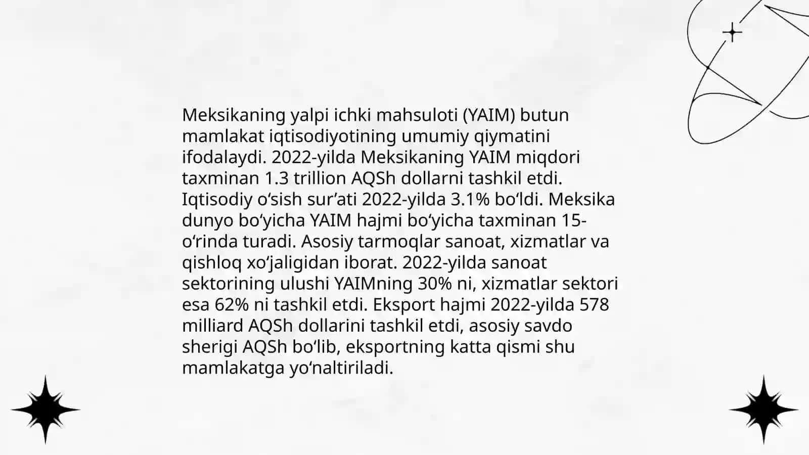 Meksika iqtisodiyoti va yaim 4