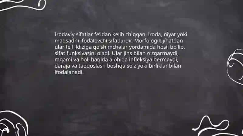 Iroda va iroda viy sifatlar 4