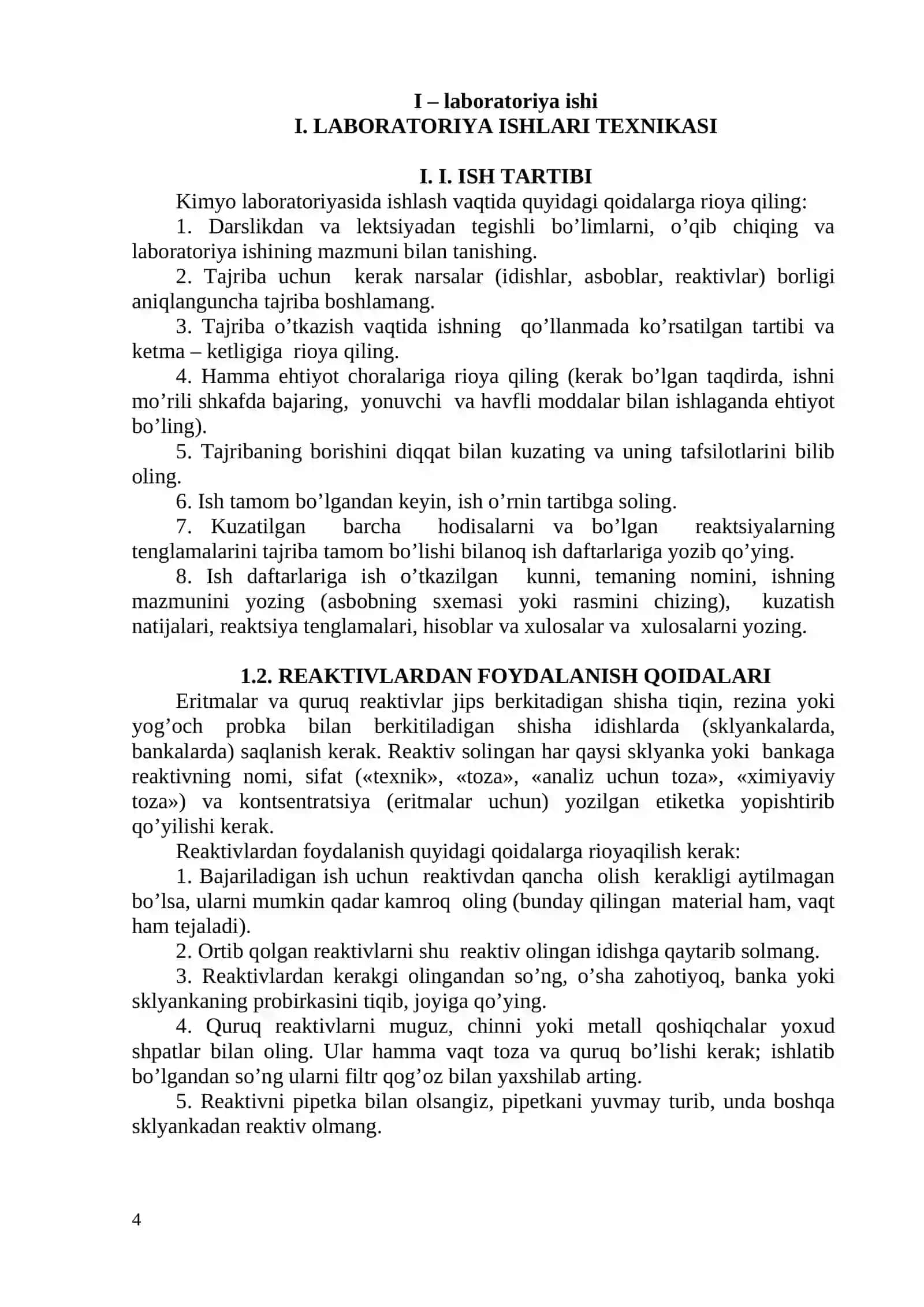 Uslubiy ko’rsatma laboratoriya ishlari 4