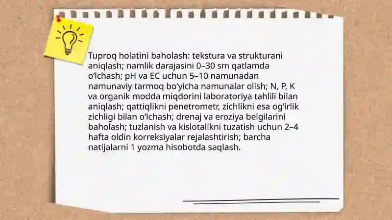 Yerlarni takroriy ekinlar ekishga tayyorlash (Taqdimot) 4
