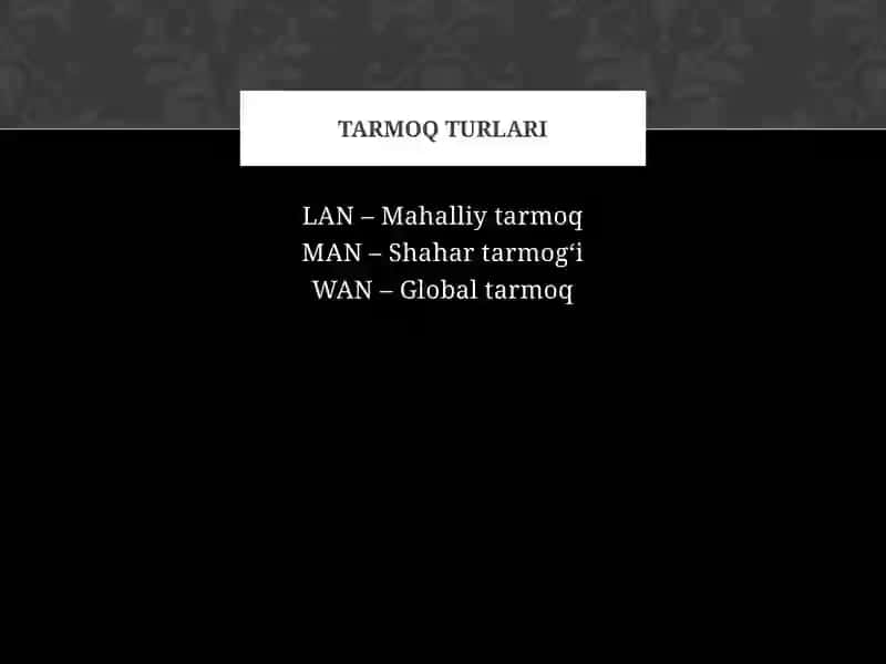 Kompyuter tarmoqlari 4