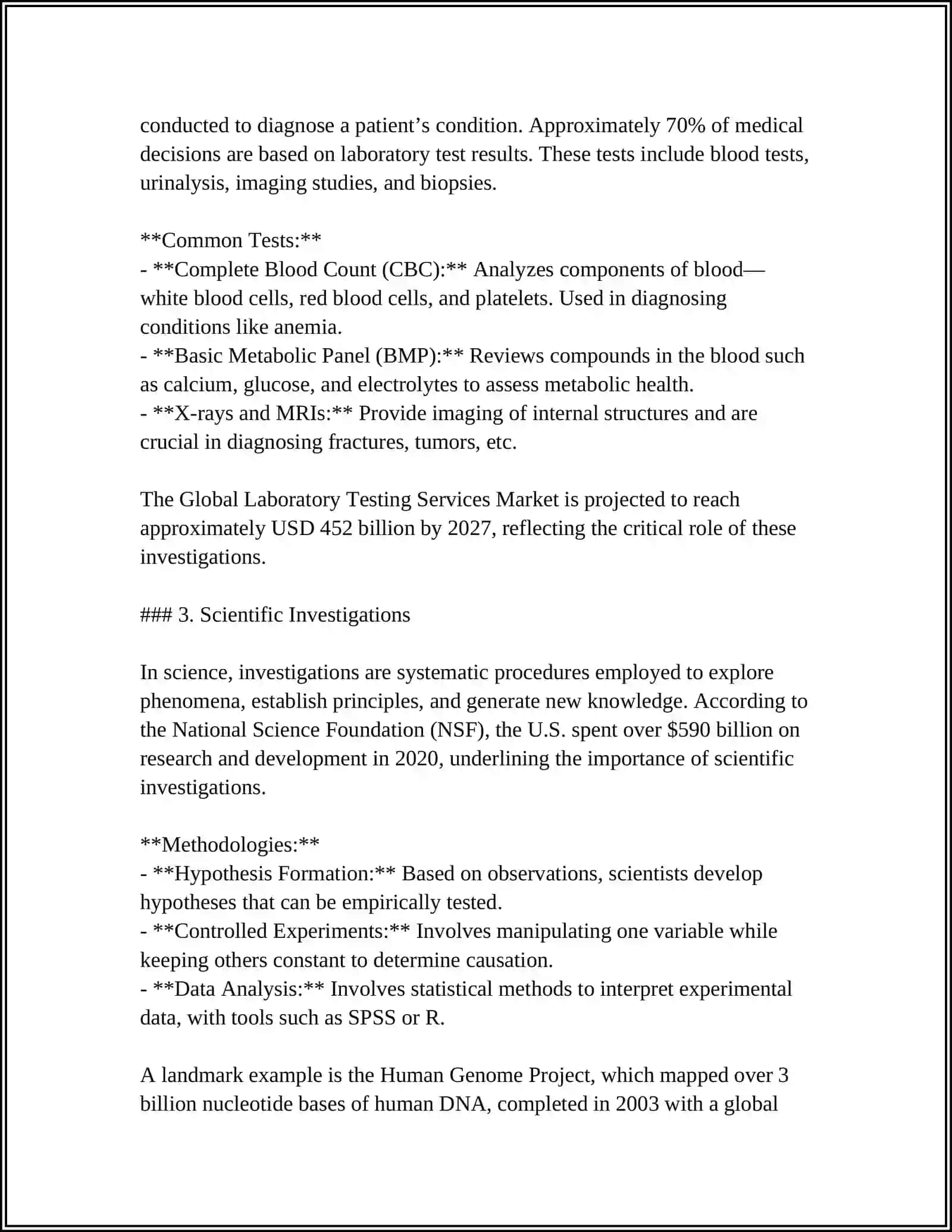 BASIC INVESTIGATIONS 4