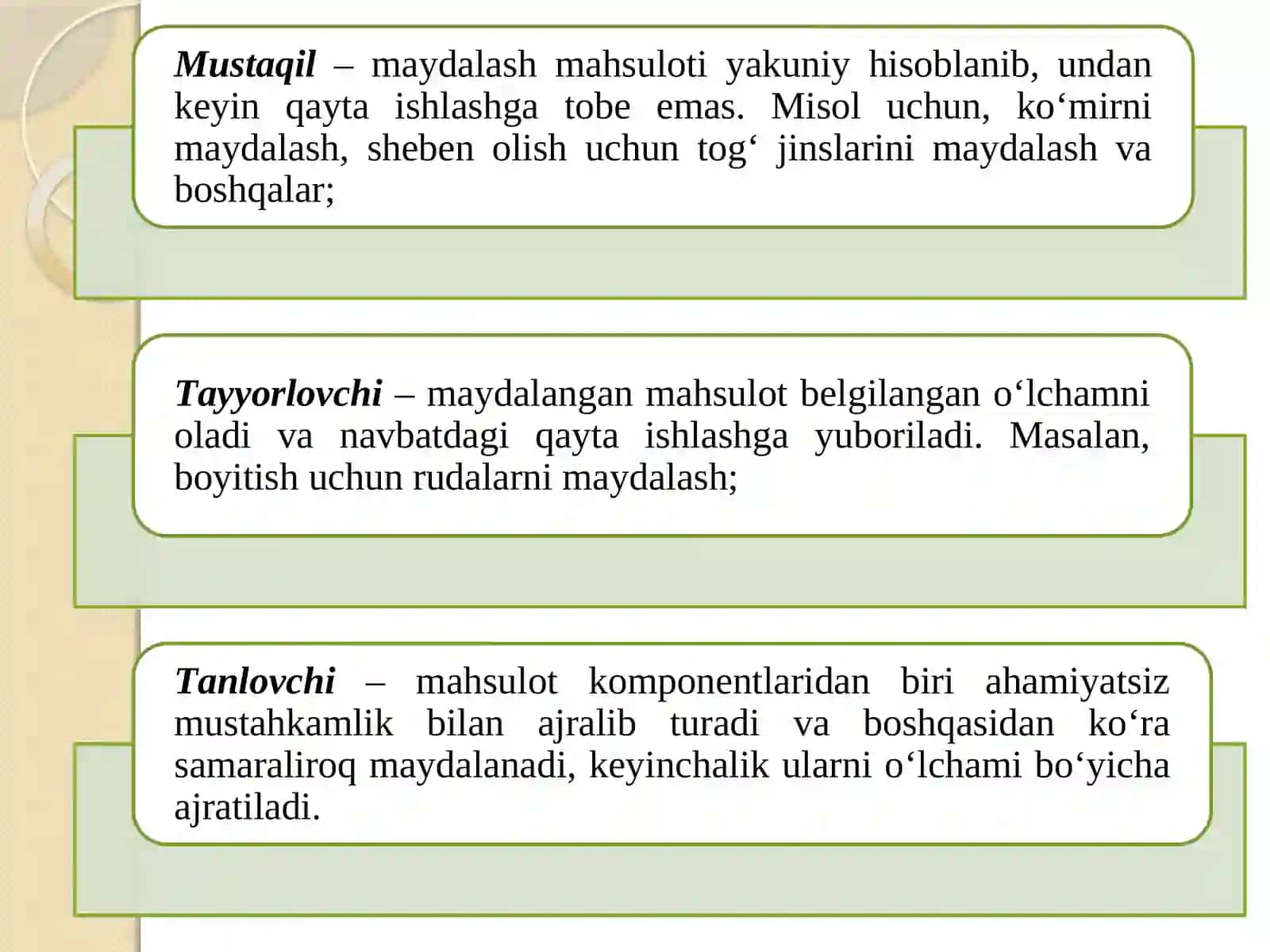 MAYDALASH HAQIDA UMUMIY MA’LUMOTLAR 4