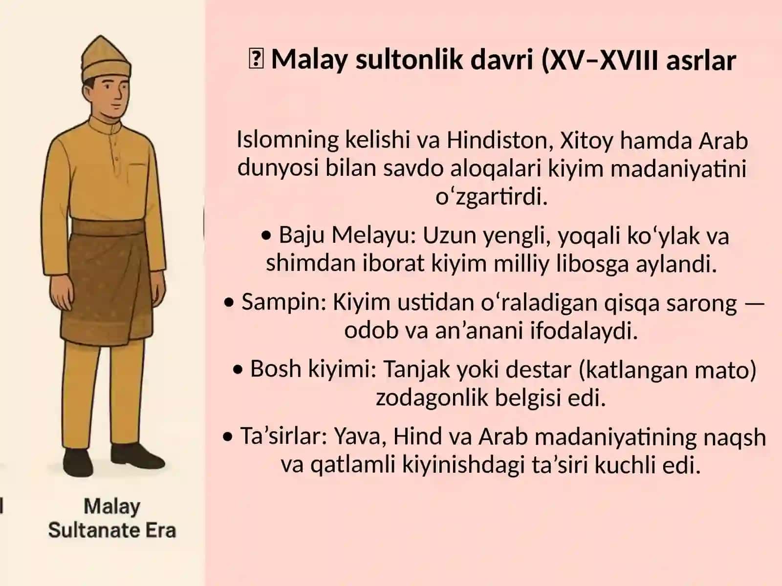 Malaysian men's clothing evolution 4