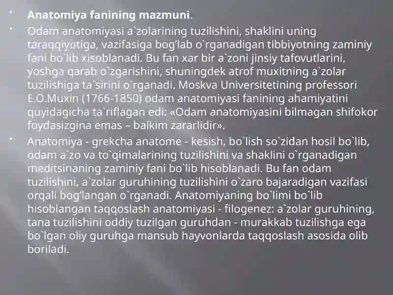Anatomiya fanining rivojlanishi 4
