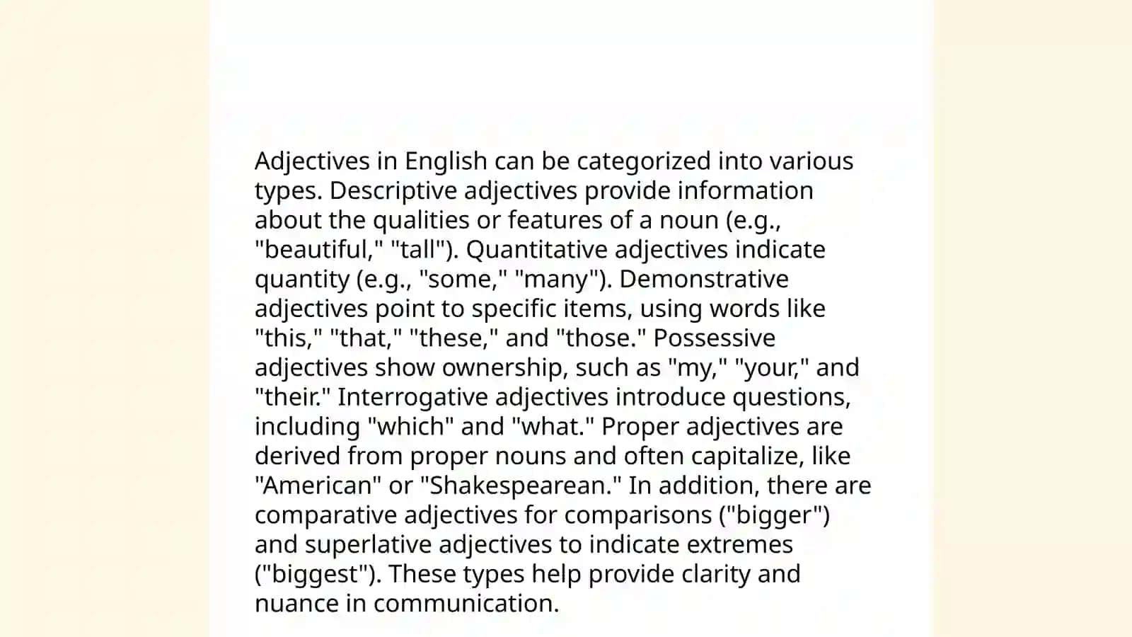 Adjective 4