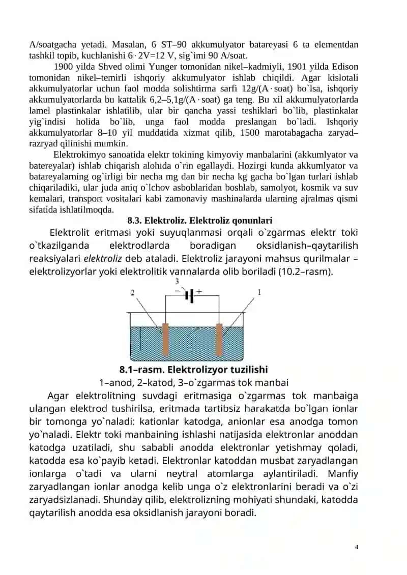 ELЕKTROKIMYOVIY JARAYONLAR 4
