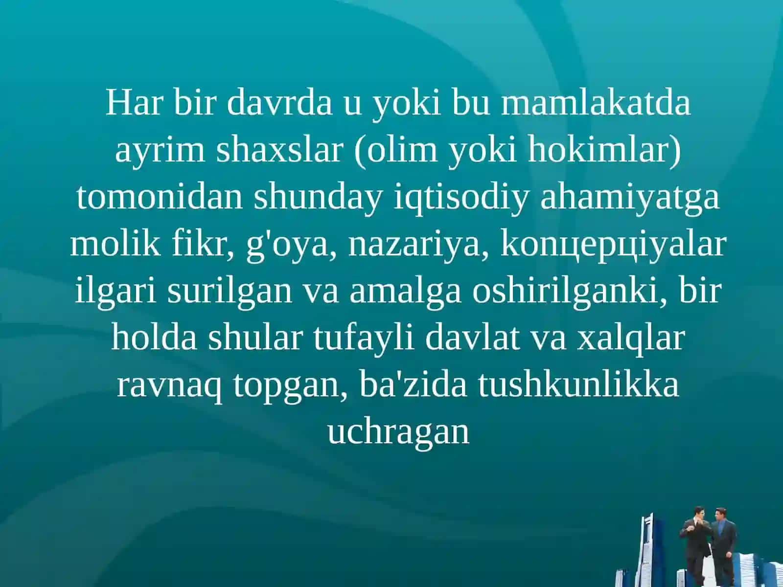 Iqtisodiy ta'limotlar tarixi 4