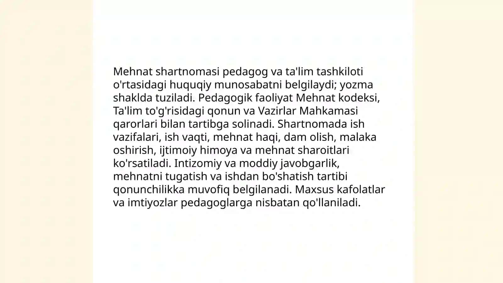 Pedagog xodimlarning huquq va majburiyatlari 4