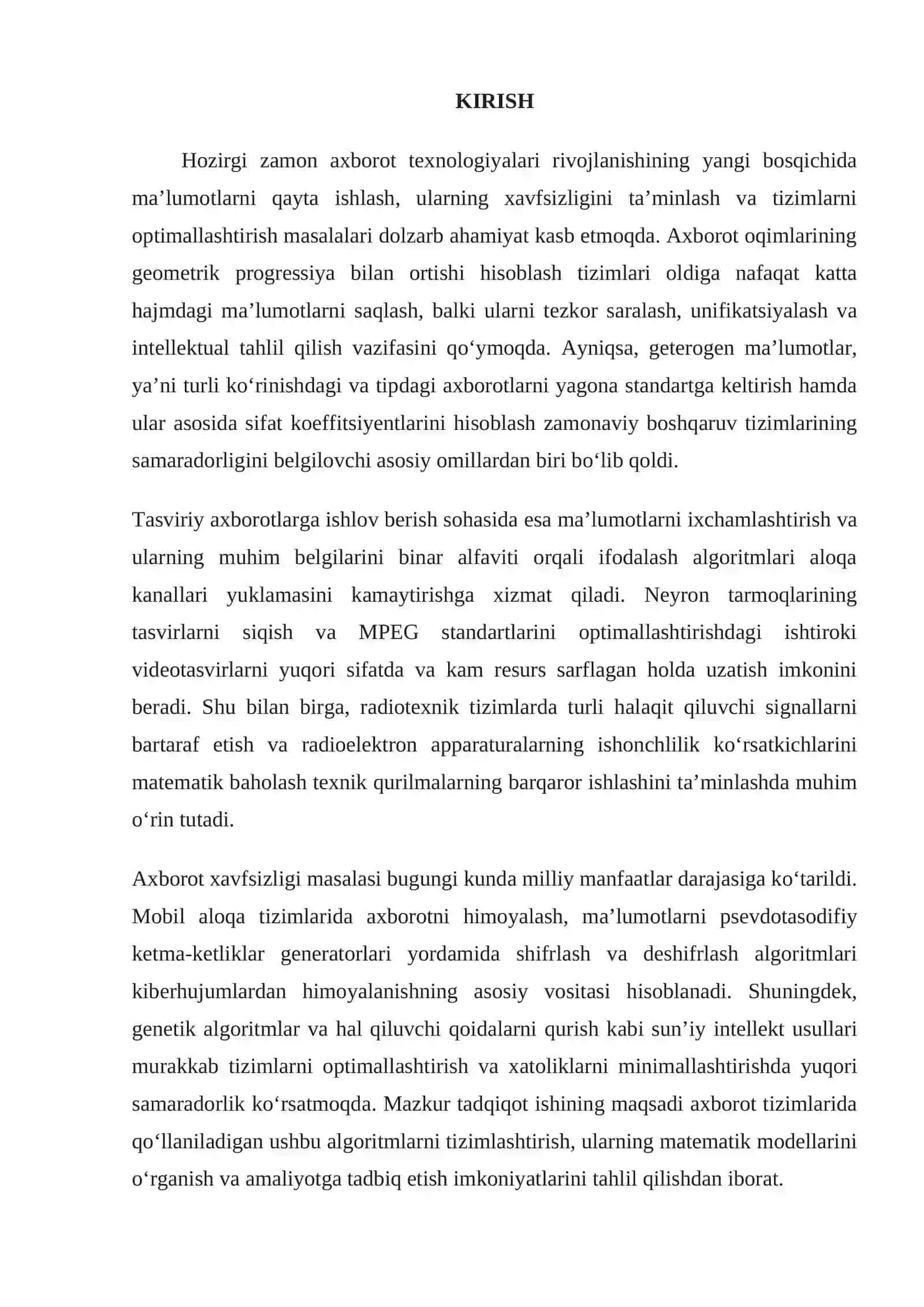 "Algoritmlarni loyihalashtirish va tahlil qilish" 4