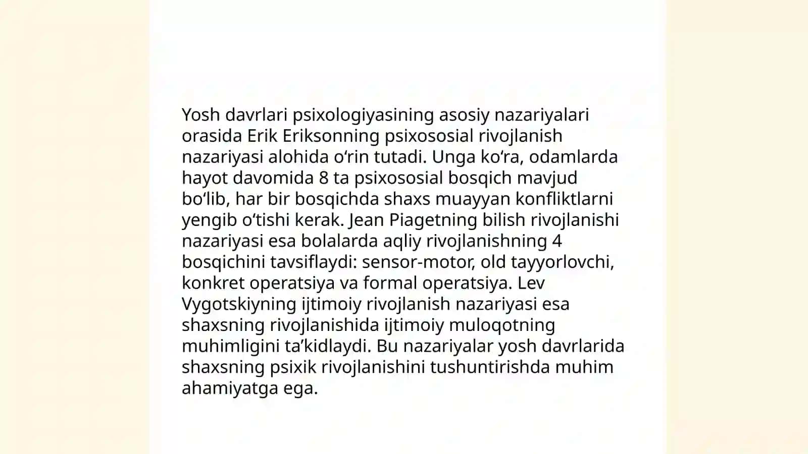 Yosh davrlari psixologiyasi 4