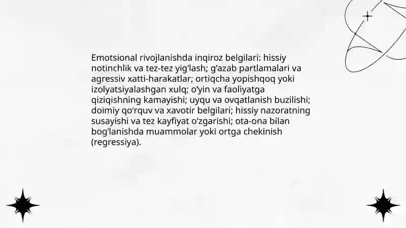 Ilk bolalik davri inqirozi 4