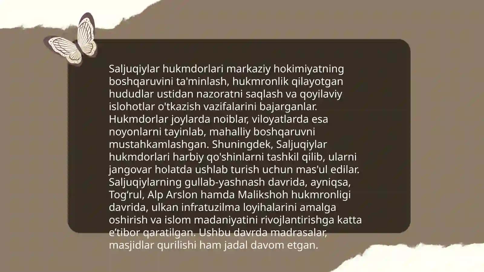 Saljuqiylar davlati boshqaruvi 4
