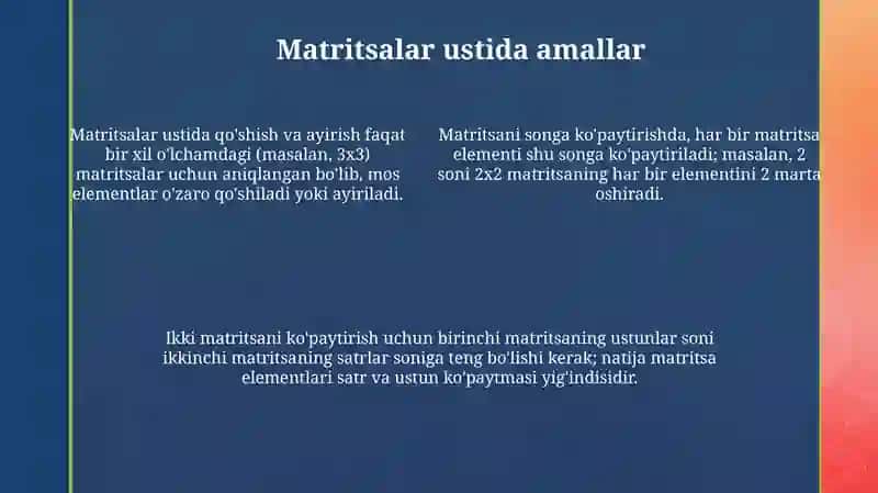 Matritsalar algebrasi 4