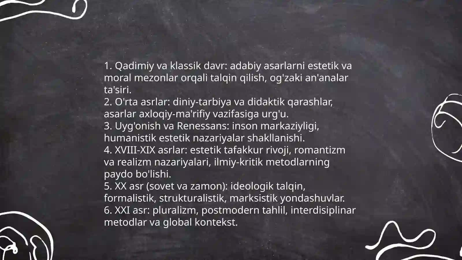 Adabiy tanqidning o'ziga xos xususiyatlari va rivojlanish bosqichlari 4