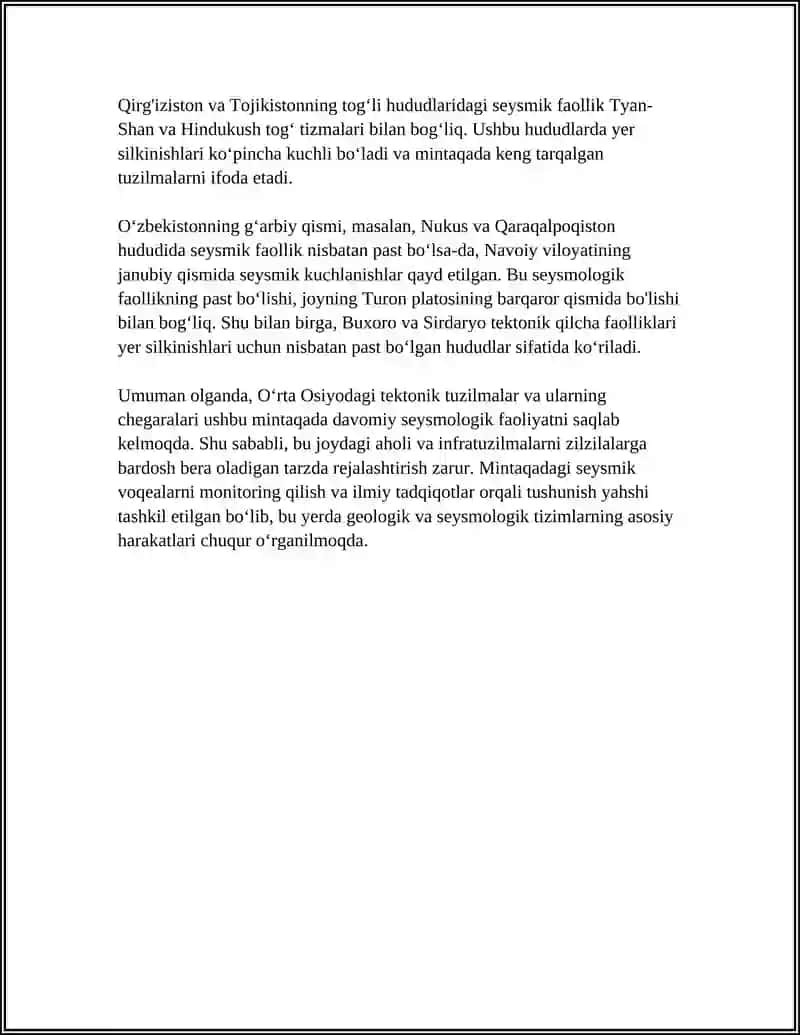 OʻRTA OSIYODA ZILZILA JARAYONI 4