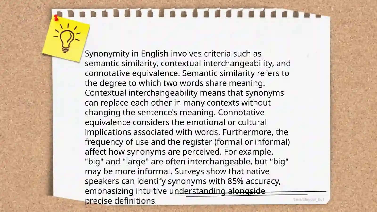 Criteria of synonymity and Classification of synonyms 4