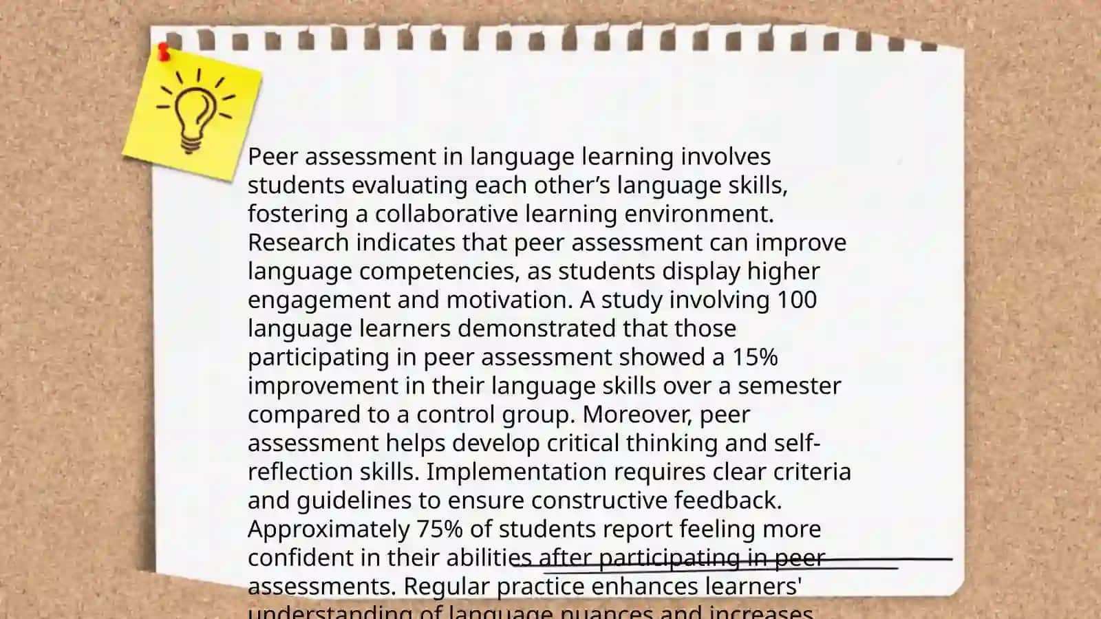 Communicative language teaching and peer assessment in the classroom 4