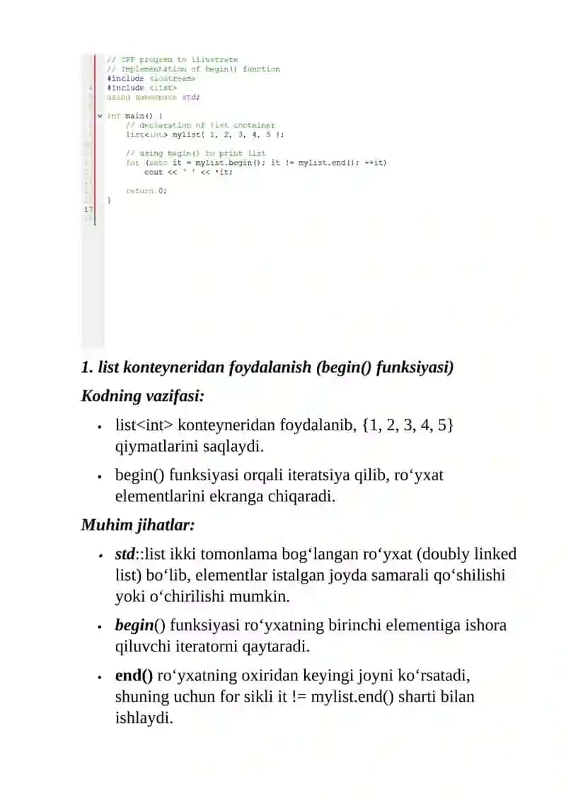 Chiziqli Konteynerlar va ularning qo’llanilishi 4