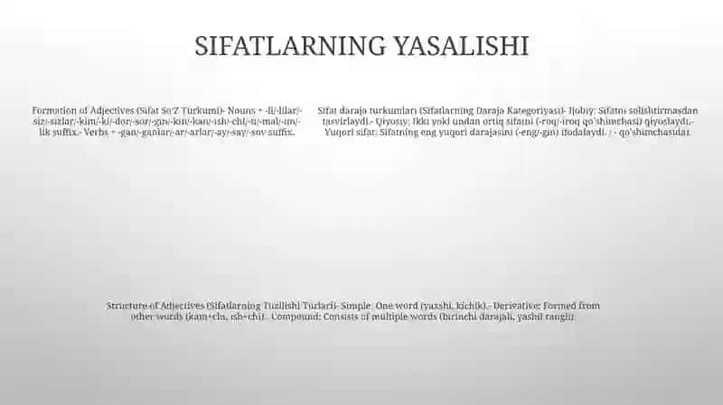 Sifatli So‘z Turkumi 4