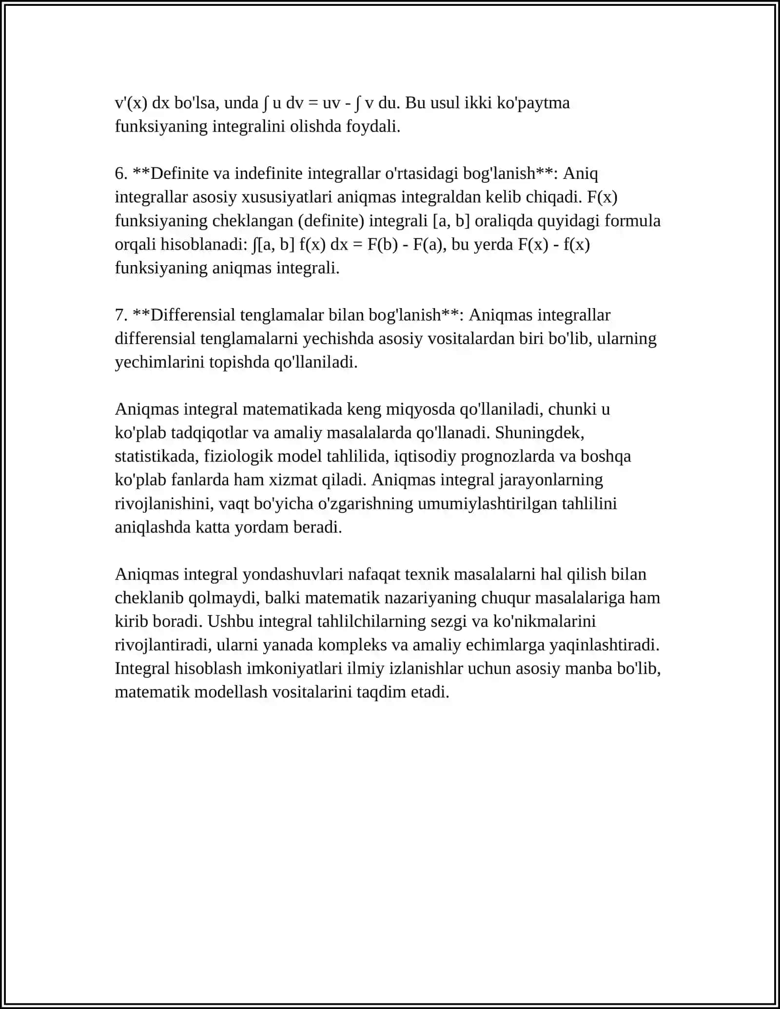 ANIQMAS INTEGRAL VA INTEGRALLASH METODLARI 4