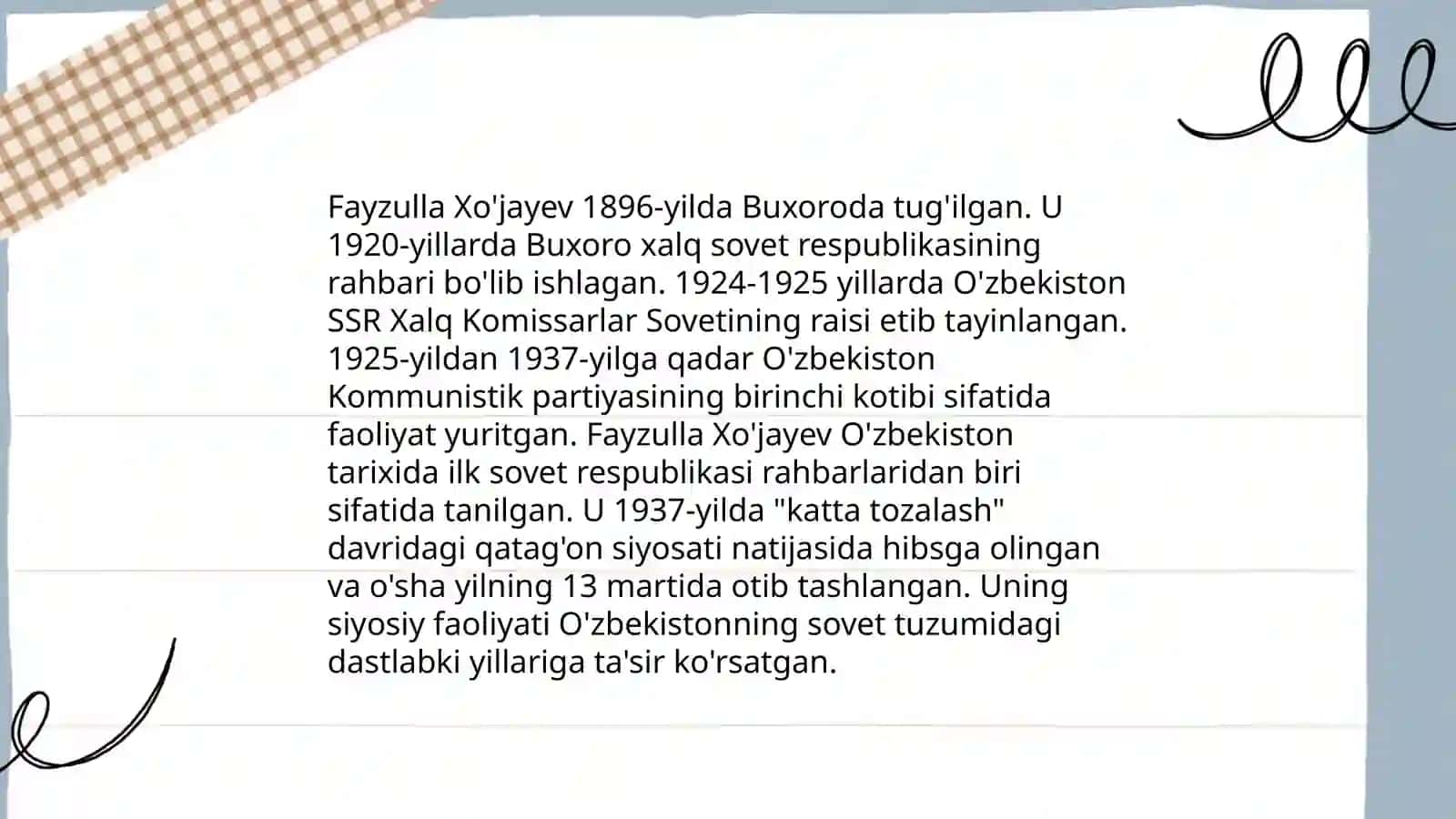Fayzulla Xo'jayevning hayoti 4
