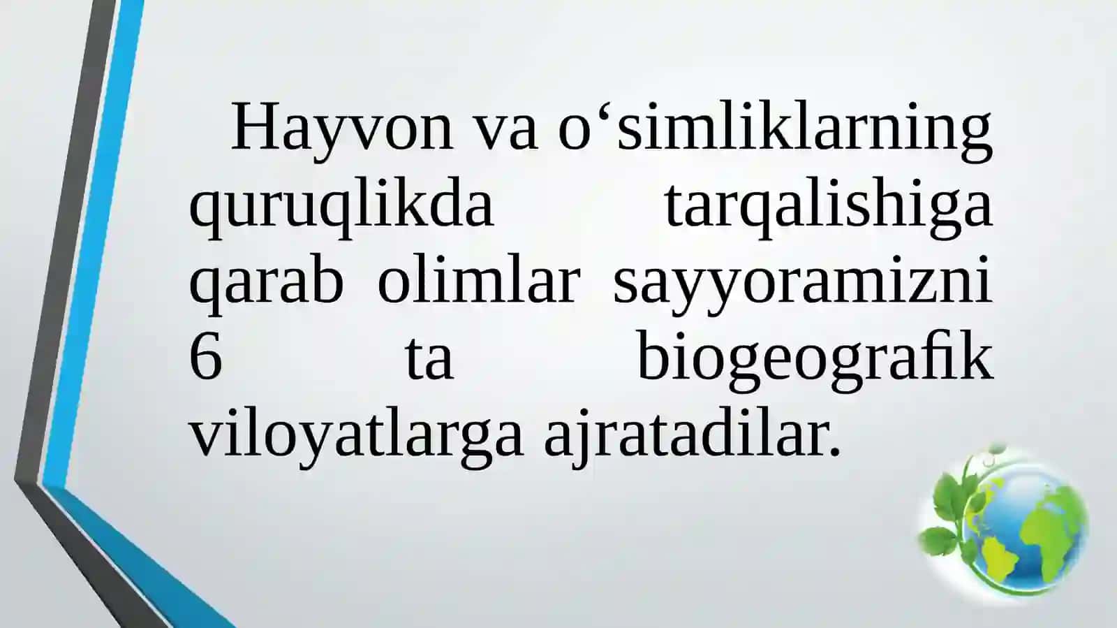 Evolutsiyani isbotlashda biogeografiya fani dalillari 4