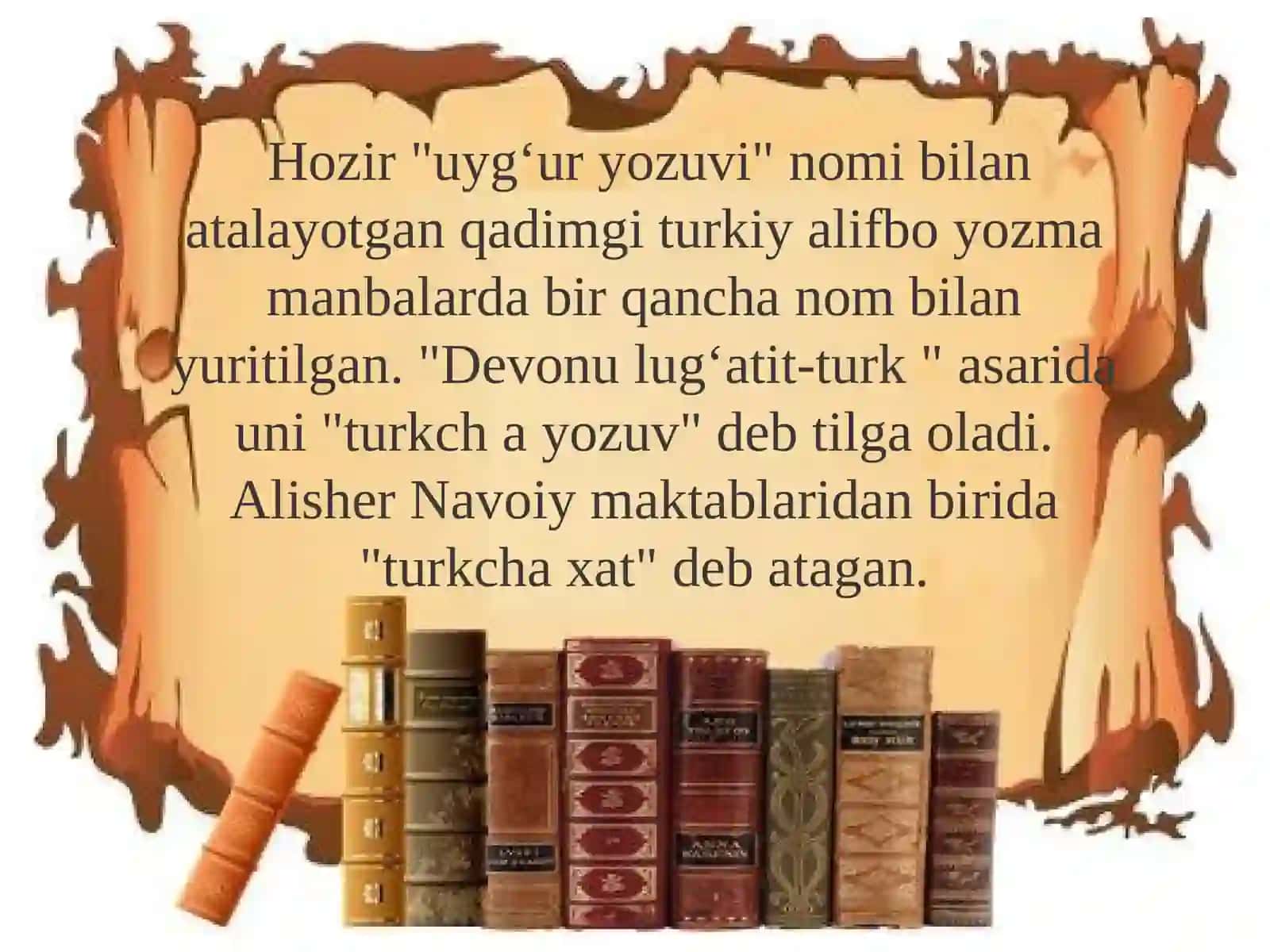 Qadimgi turkiy yozuvlar: Uyg‘ur yozuvi bitiklari 4