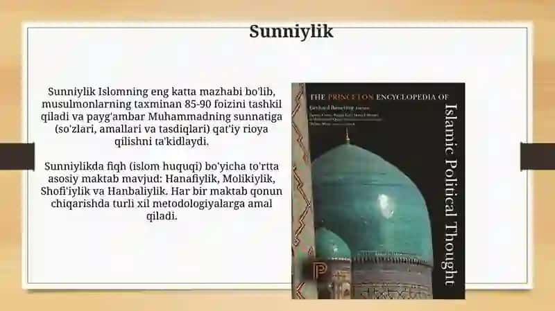 Islom dinida mazhablar tarixi 4