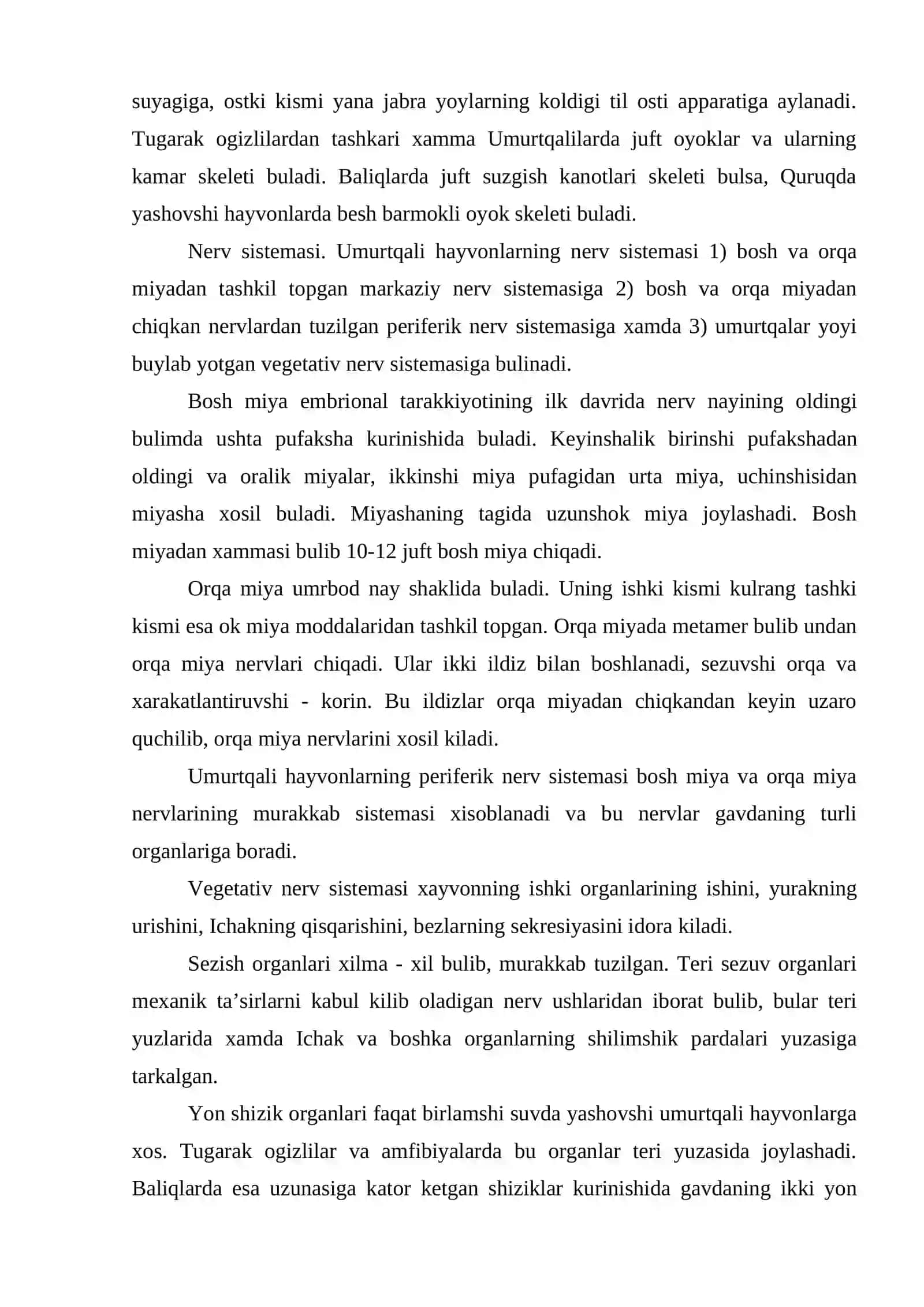 Umurtqalilar kenja tipi 4