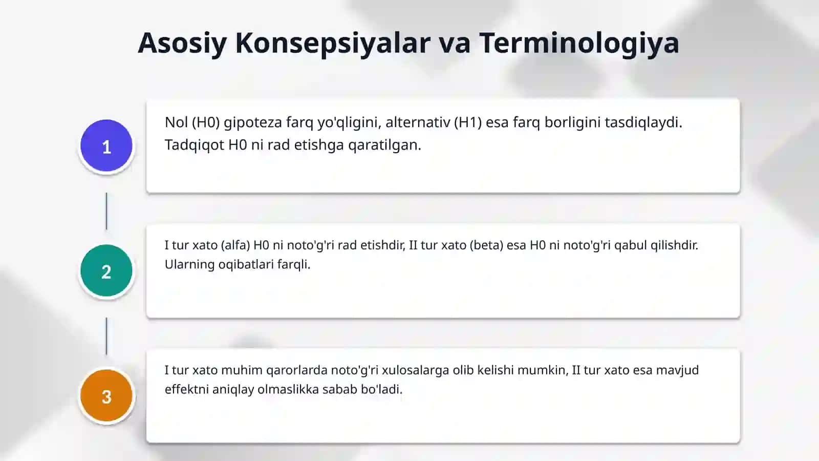 Gipotezaning tekshirish kuchini o’lchash.Gipoteza testlari 4