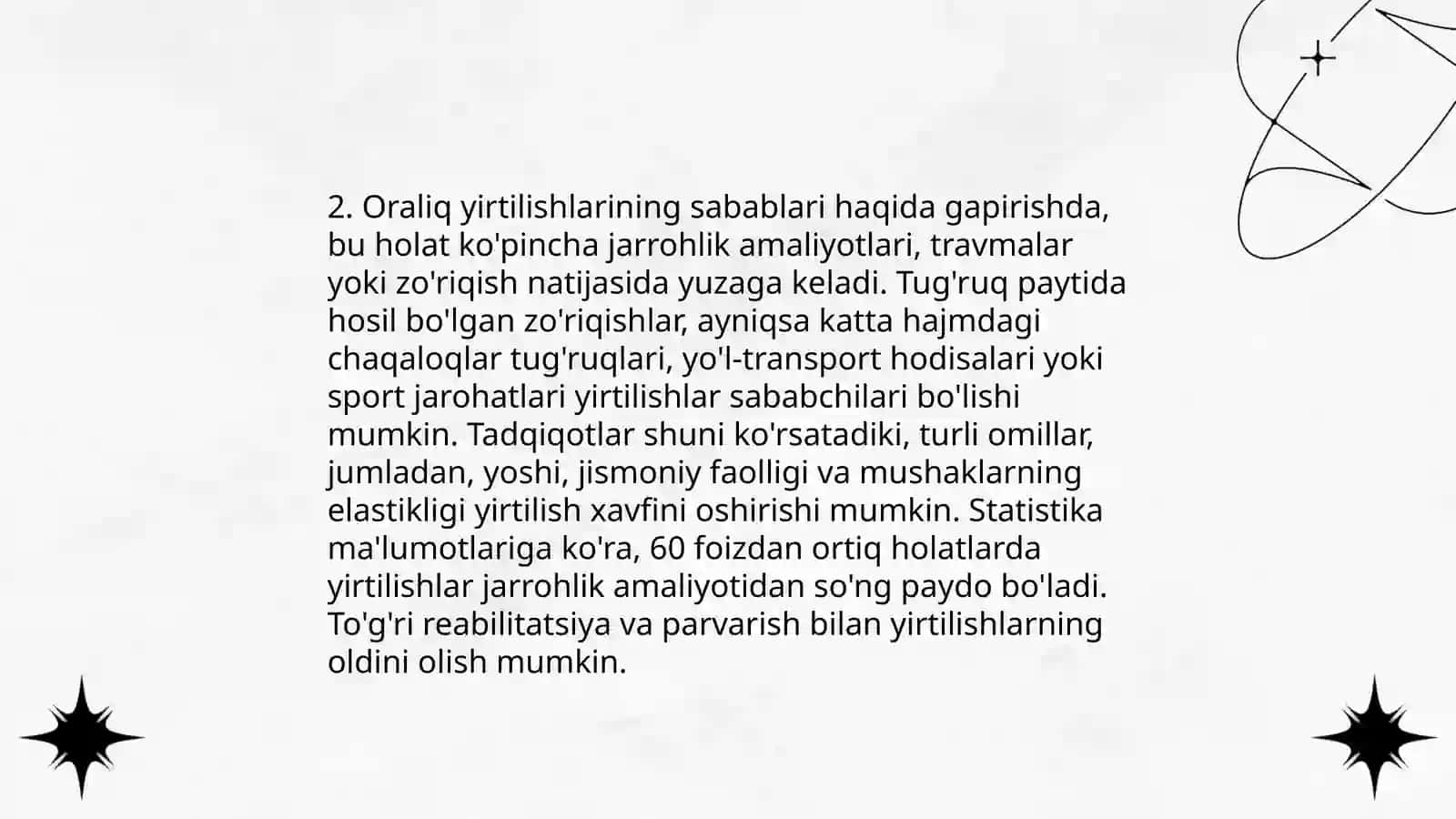 Oraliq yirtilishlari 4