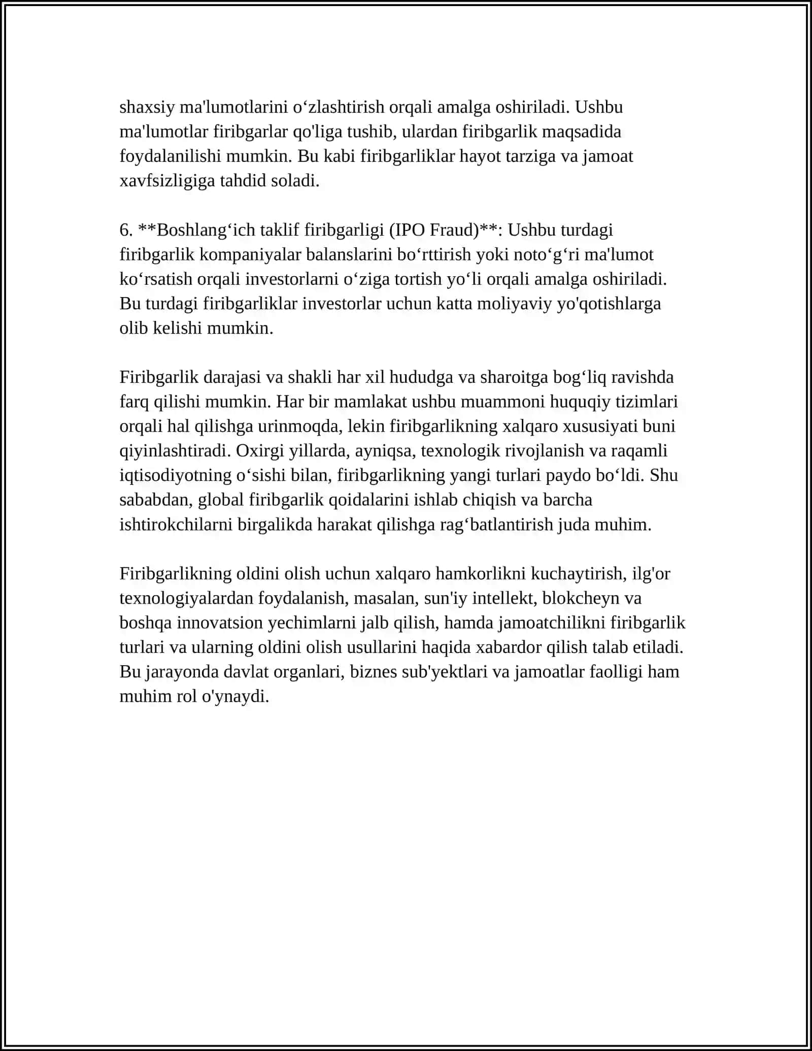 FIRIBGARLIKNI ANIQLASH VA OLDINI OLISH 4
