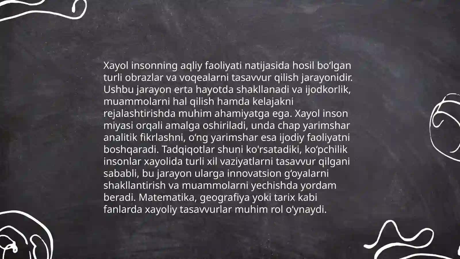 Xayol haqida tushuncha 4