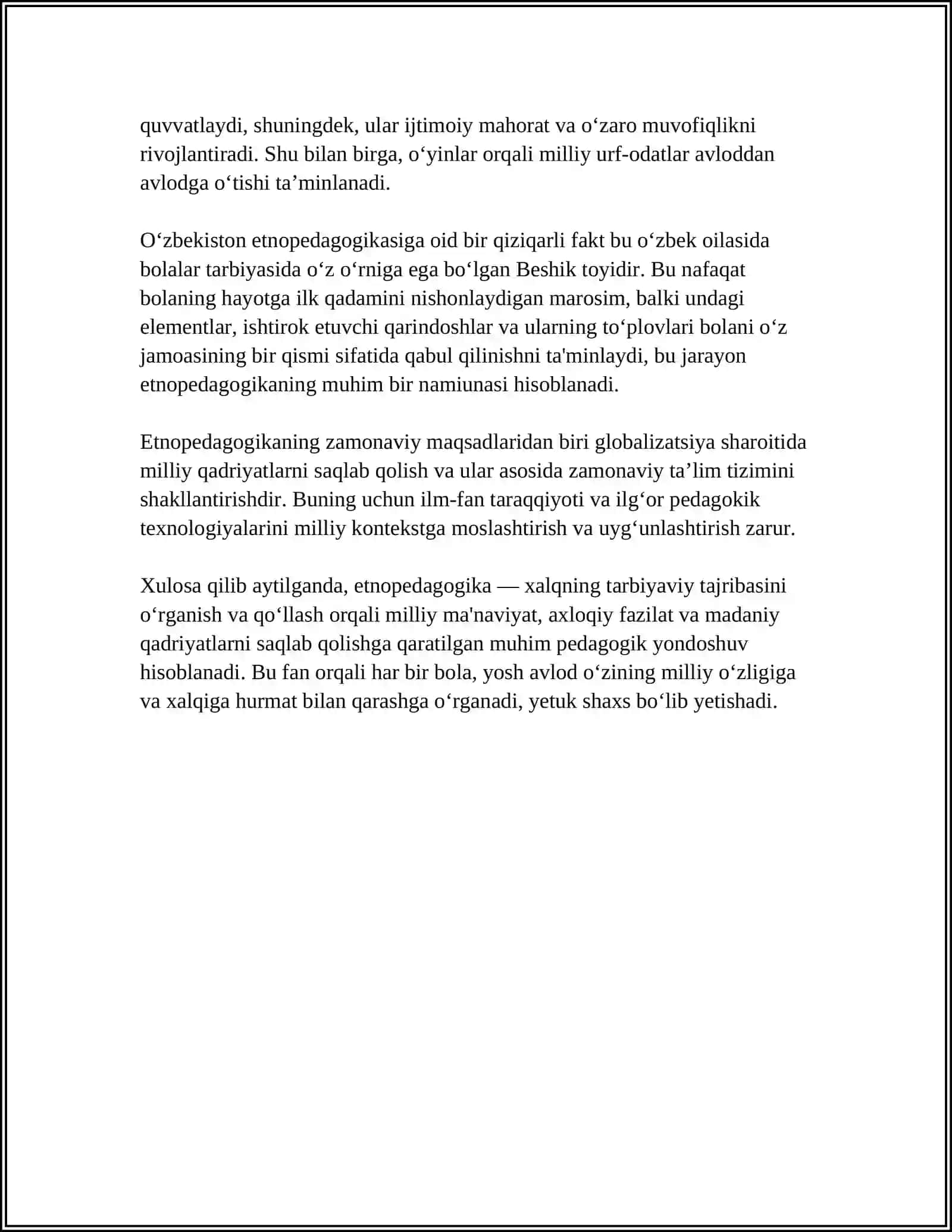 ETNOPEDAGOGIKAGA ASOSLANGAN TA'LIM MODELI 4