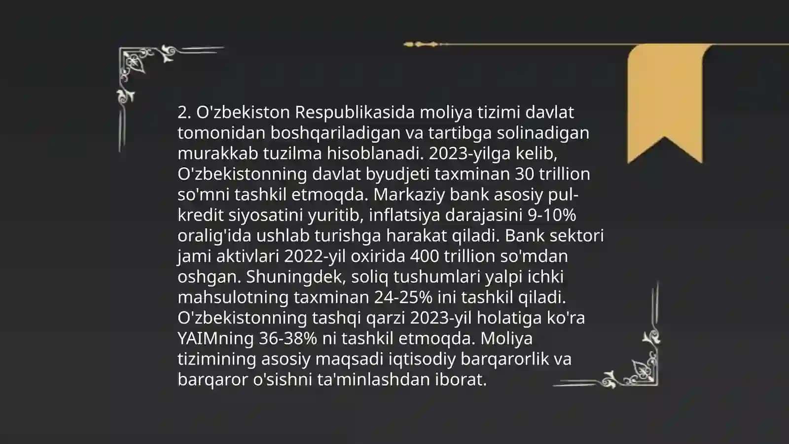 O'zbekiston Respublikasida moliya huquqi, tushunchasi, mazmuni 4