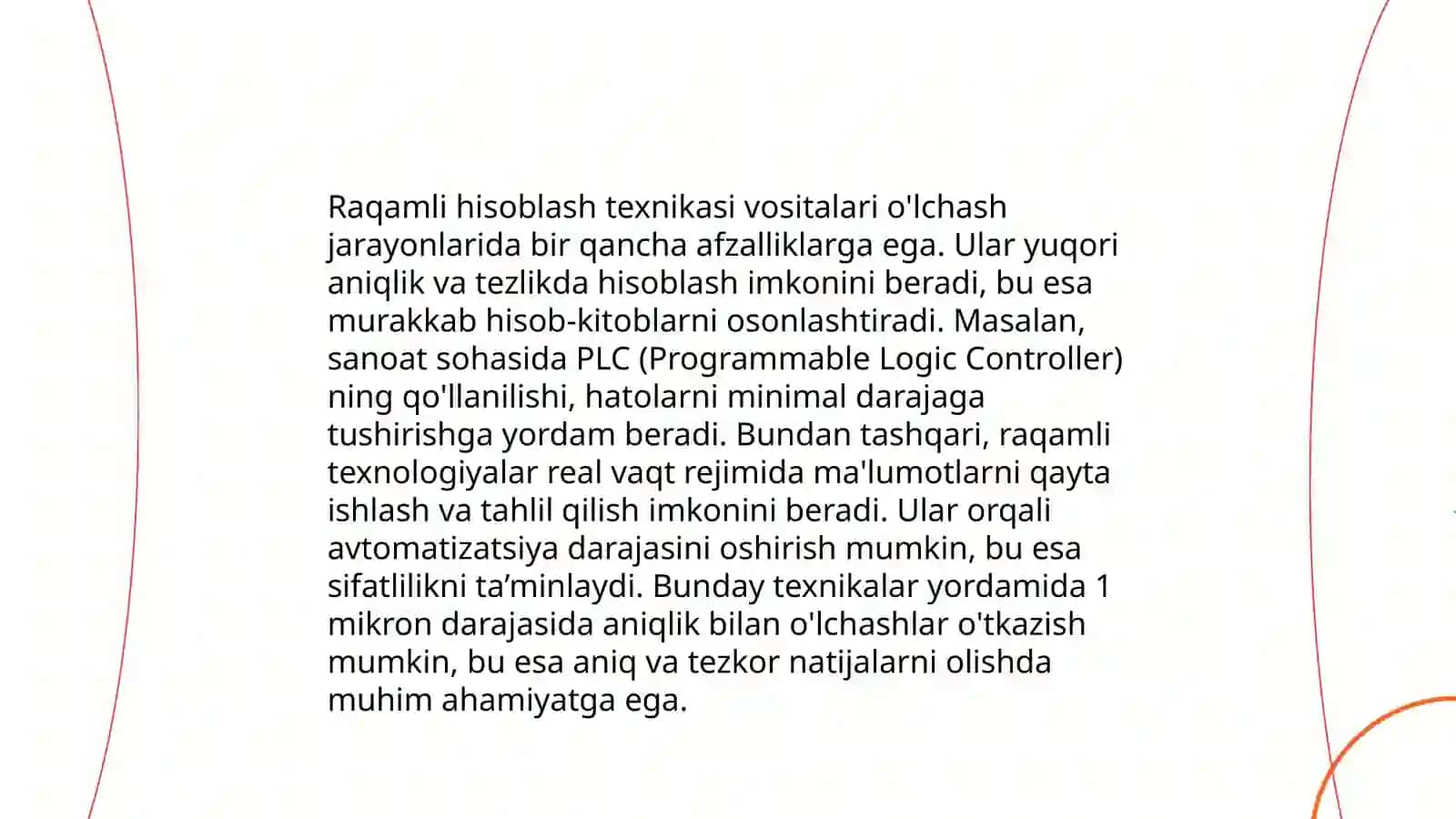 Mikroprosessor va raqamli hisoblash texnikasi vositalarining o‘lchash tizimlarida qo‘llanilishi 4
