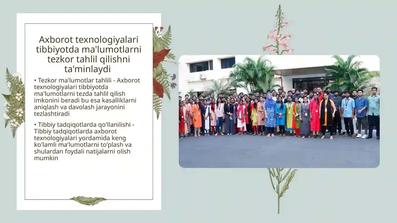 Tibbiyot masalalarini yechishda axborot texnologiyalari dasturiy ta’minoti 4